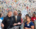 This Allstate photo shows Montgomery County (Md.) Police Capt. Tom Didone in front of nearly 5,000 key chains representing the number of teens who die each year in car crashes.